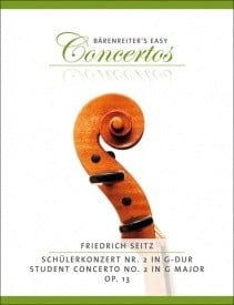 Seitz: Student Concerto No 2 in G Opus 13 for Violin published by Barenreiter