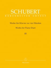 Schubert: Works for Piano Duet Volume 3 published by Barenreiter