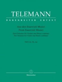 Telemann: 2 Sonatas for Violin published by Barenreiter