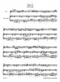 Telemann: 2 Sonatas in B (TWV 41: B6), in E minor (TWV 41: e6) for Oboe published by Barenreiter