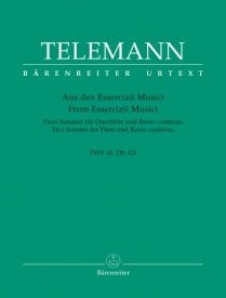 Telemann: 2 Sonatas (TWV 41:D9) for Flute published by Barenreiter