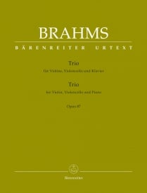 Brahms: Piano Trio No 2 in C Opus 87 published by Barenreiter