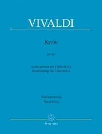 Vivaldi: Kyrie in G minor (RV 587) SSAA published by Barenreiter - Vocal Score