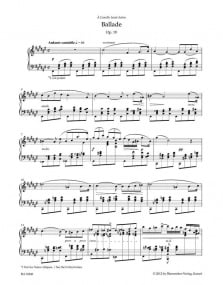 Faure: Ballade Opus 19 for Piano published by Barenreiter