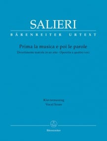 Salieri: Prima la musica e poi le parole published by Barenreiter Urtext - Vocal Score