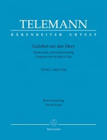 Telemann: Gelobet sei der Herr, der Gott Israel (TVWV 1:602/1216) published by Barenreiter Urtext - Vocal Score