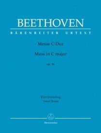 Beethoven: Mass in C Op.86 published by Barenreiter - Vocal Score