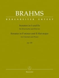 Brahms: Sonatas Opus 120/1 & 2 for Clarinet published by Barenreiter