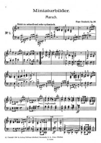 Reinhold: Miniaturbilder Opus 39 for Piano published by Doblinger