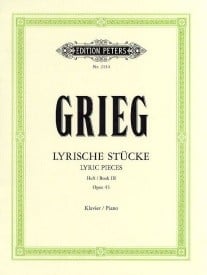 Grieg: Lyric Pieces Book 3 Opus 43 for Piano published by Peters