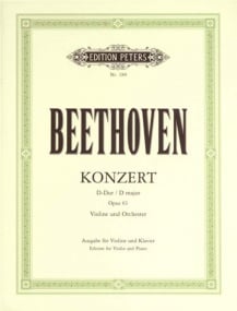 Beethoven: Concerto in D Opus 61 for Violin published by Peters