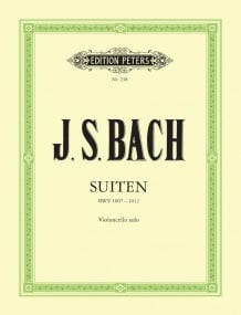 Bach: 6 Solo Suites BWV 1007-1012 for Cello published by Peters Edition