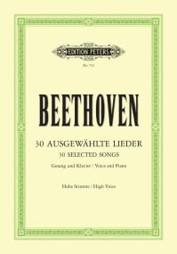 Beethoven: 30 Selected Songs for High Voice published by Peters