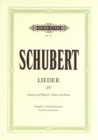 Schubert: Complete Songs Volume 4 in Original Keys published by Peters Edition