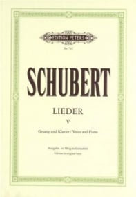 Schubert: Complete Songs Volume 5 in Original Keys published by Peters Edition