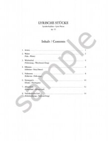 Grieg: Lyric Pieces Book 1 Opus 12 for Piano published by Peters