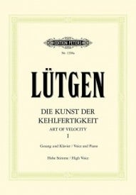 Lutgen: Art of Velocity Book 1 (High Voice) published by Peters