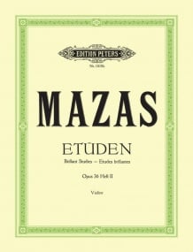 Mazas: Etudes Brillantes Opus 36 Volume 2 for Violin published by Peters Edition