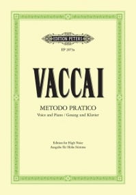 Vaccai: Metodo Pratico - High Voice published by Peters (Book Only)