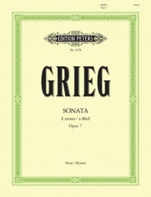 Grieg: Sonata in E Minor Opus 7 for Piano published by Peters