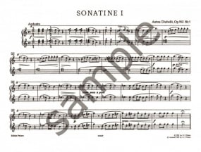 Diabelli: Jugendfreuden Sonatinas Opus 163 for Piano Duet published by Peters