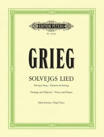 Grieg: Solveig's Song for Medium Voice published by Peters Edition