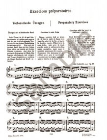 Schmitt: Preparatory Exercises Opus 16 for Piano published by Peters