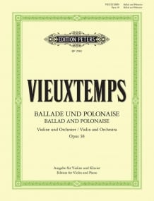 Vieuxtemps: Ballade Und Polonaise Opus 38 for Violin published by Peters Edition
