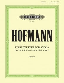 Hofmann: First Studies Opus 86 for Viola published by Peters