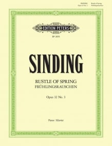 Sinding: Rustle of Spring Opus 32/3 for Piano published by Peters