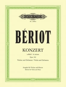Beriot: Concerto No 9 in A Opus 104 for Violin published by Peters Edition