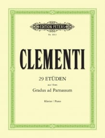 Clementi: 29 Studies from 'Gradus ad Parnassum' for Piano published by Peters