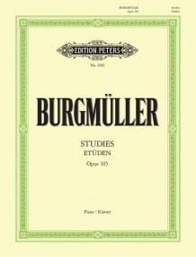 Burgmuller: 12 Brilliant & Melodious Studies Op.105 for Piano published by Peters