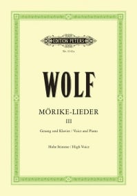 Wolf: Morike-lieder Book 3 High published by Peters