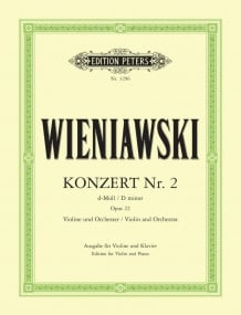 Wieniawski: Concerto No.2 in D minor Opus 22 for Violin published by Peters