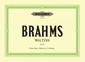 Brahms: Waltzes Opus 39 for Piano Duet published by Peters Edition