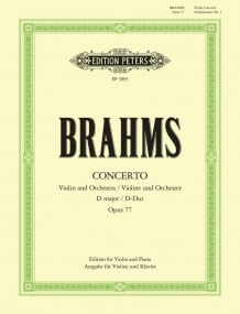 Brahms: Concerto in D Opus 77 for Violin published by Peters Edition