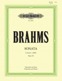 Brahms: Sonata in E Minor Opus 38 for Cello published by Peters Edition