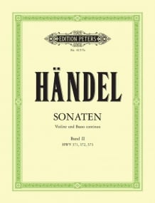 Handel: Sonatas for Violin Volume 2 for Violin published by Peters Edition