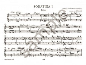 Mozart: Sonatinas for Piano Duet published by Peters Edition