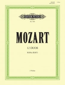 Mozart: 12 Duos K496a (K487) for Violin published by Peters Edition