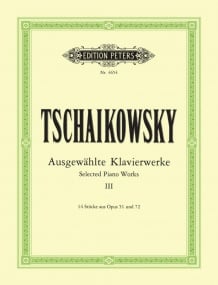 Tchaikovsky: Selected Piano Works Volume 3 published by Peters