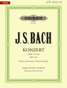 Bach: Concerto in A Minor BWV1041 for Violin published by Peters