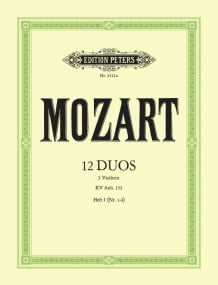 Mozart: 12 Violin Duos KV Anh 152 Volume 1 published by Peters Edition