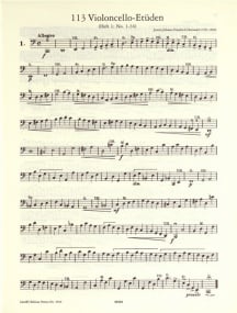 Dotzauer: 113 Exercises Book 1 for Cello published by Peters Edition
