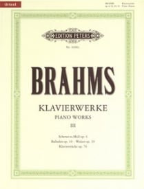 Brahms: Piano Works Volume 3 published by Peters