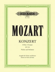 Mozart: Concerto No 4 in D K218 for Violin published by Peters Edition