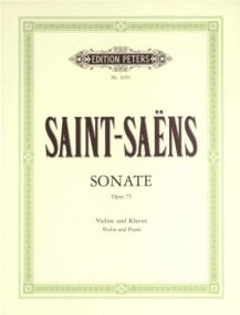 Saint-Saens: Sonata in D minor Opus 75 for Violin published by Peters