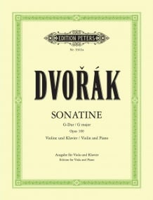 Dvorak: Sonatine in G Opus 100 for Viola published by Peters Edition