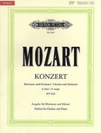 Mozart: Concerto A Major KV622 for Clarinet in A published by Peters
